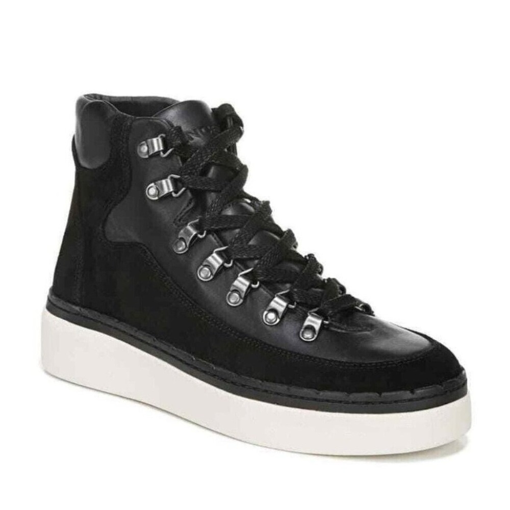 Vince Soren Black and White High-Top Sneakers Water Resistant - Size 6.5